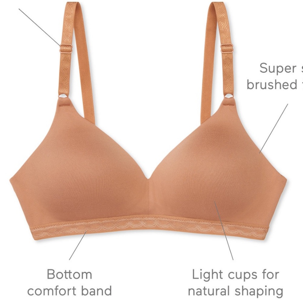 WarnersCloud 9 Super Soft Wireless Lightly Lined Comfort Bra40B /Toasted…